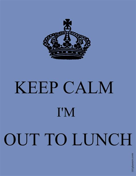 Out To Lunch Sign Printable